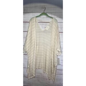 New Women’s Beige & White The Cove  Kimono